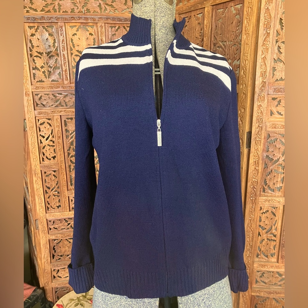 St. John Sport zip cardi